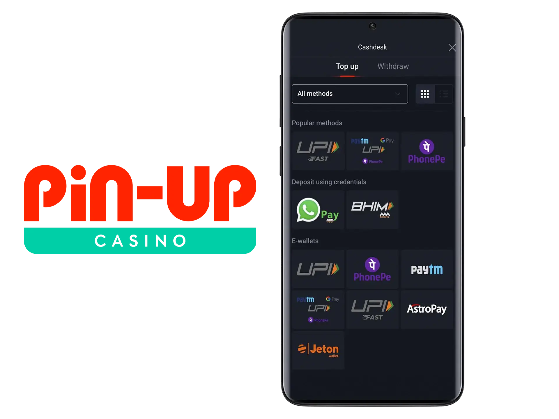 Fund your Pin Up account to unlock all the gaming options.