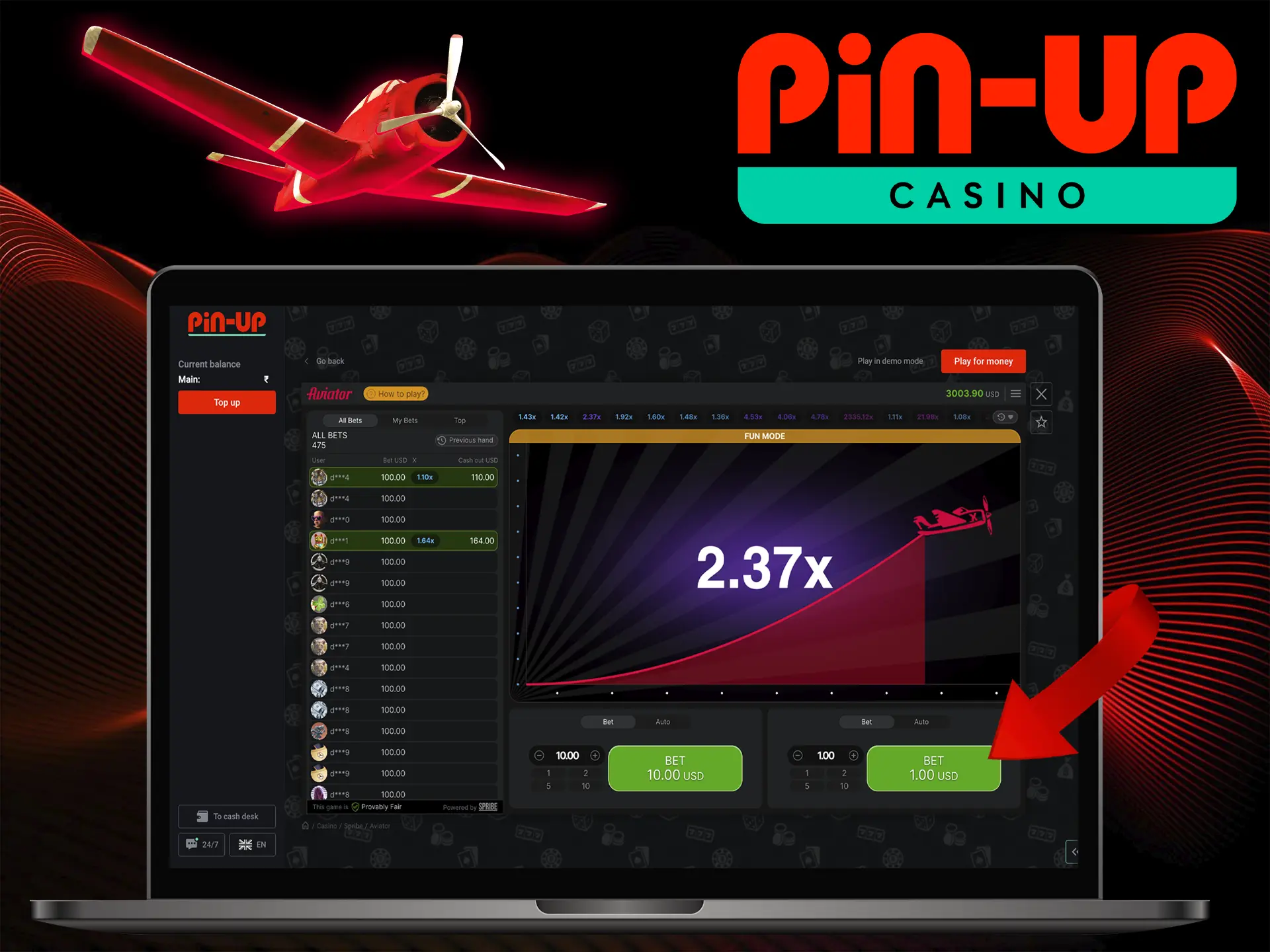 Create your account today and start chasing big wins in Aviator at Pin Up Casino!