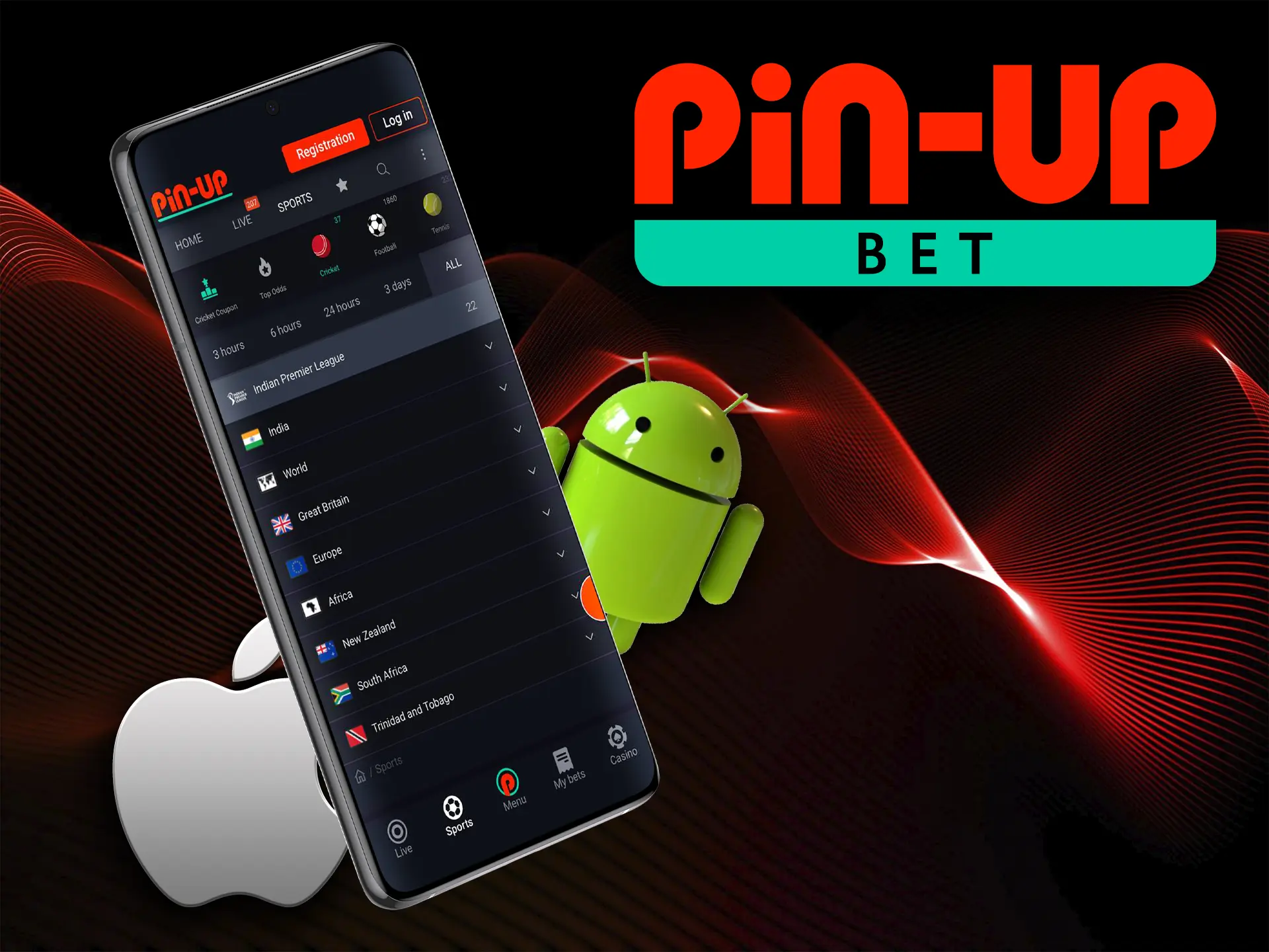 Stay connected and place your cricket bets instantly using the Pin Up app for iOS and Android.