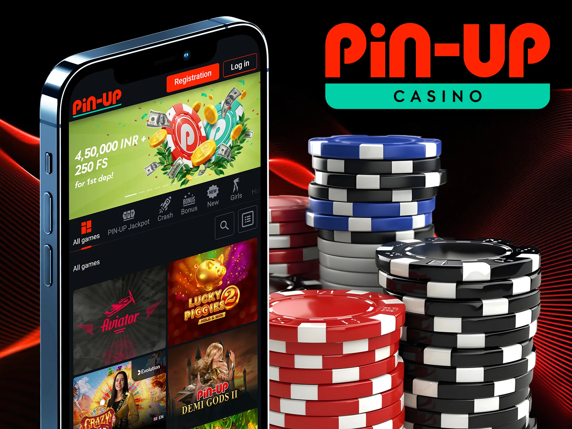 Access all your favorite casino titles instantly through the Pin Up app.
