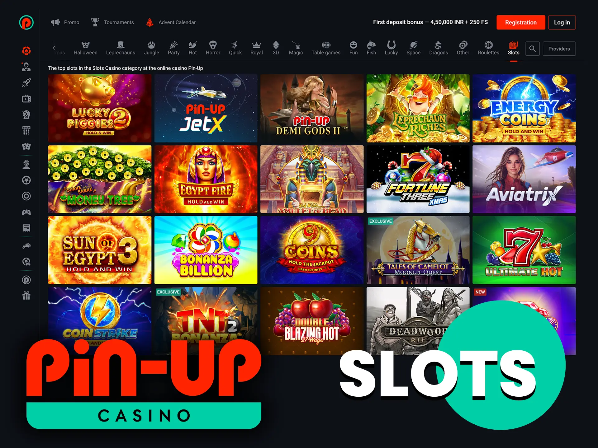 Pin Up hosts a wide array of slots from the most prestigious game developers in the industry.